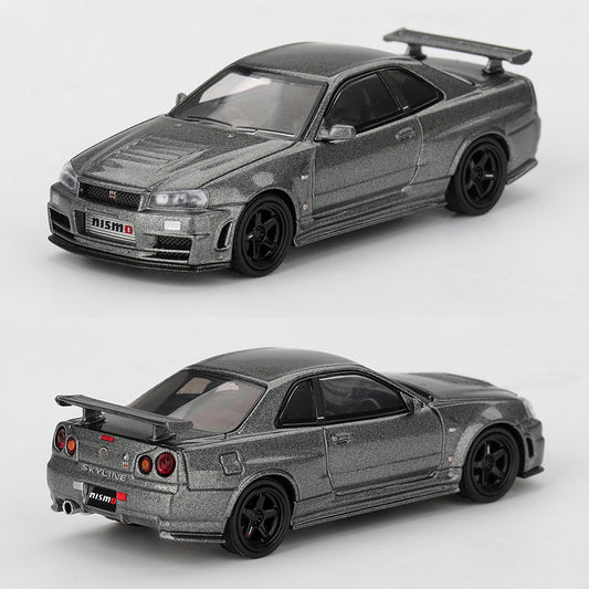 Mini GT Nissan Skyline GT-R R34 Nismo BNR34 CRS Version Grey (1160)