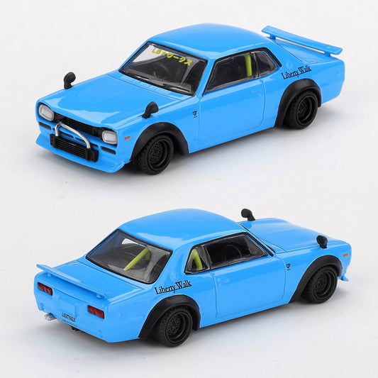 Mini GT Nissan LB-Works Hakosuka Baby Blue (1169) (1:64 Scale)