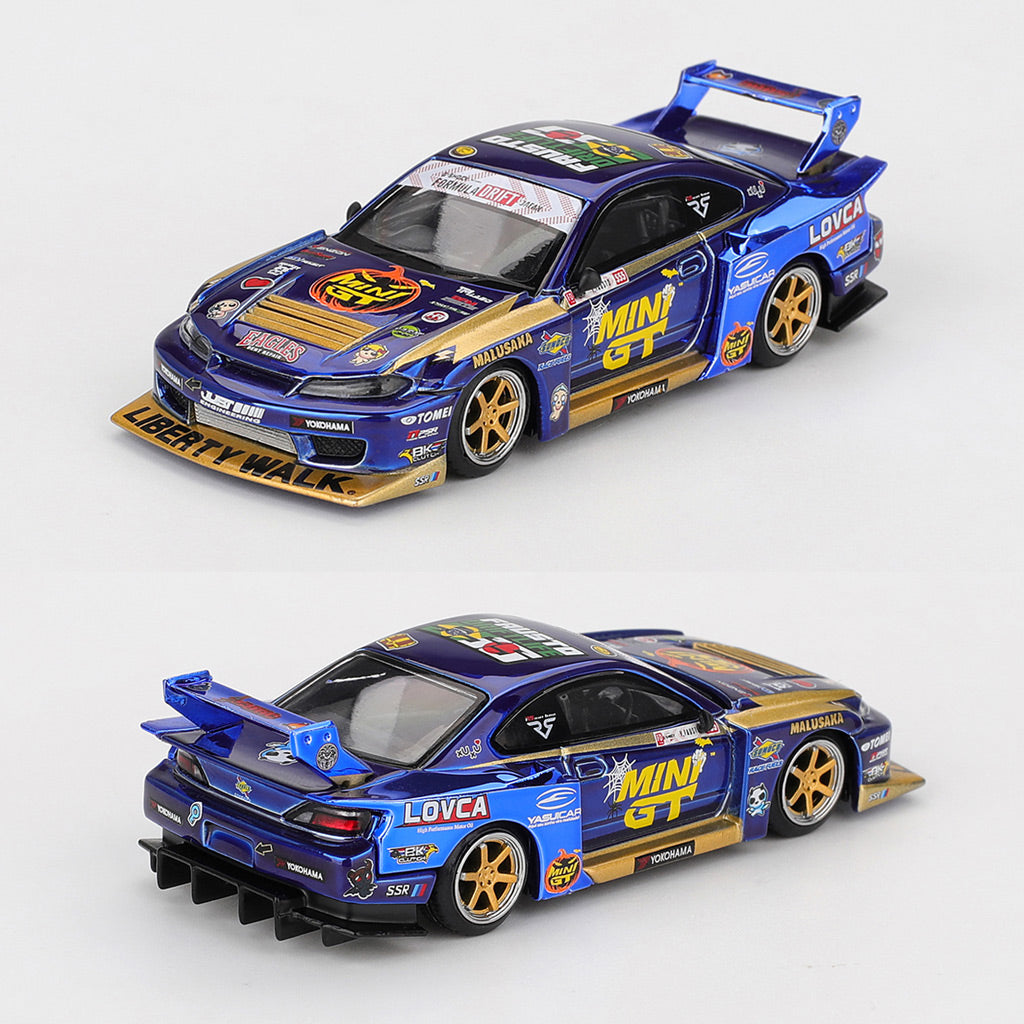 Mini GT Nissan S15 Silvia LB #555 2025 Formula Drift Halloween (1185)