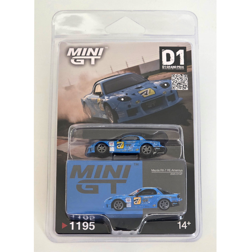 Mini GT Mazda RX-7 RE-Amemiya 2025 D1 Grand Prix (1195) (Blister Pack)