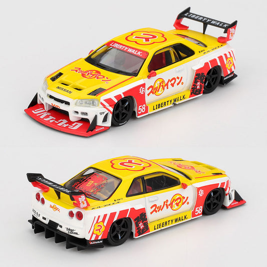 Mini GT Nissan LB-ER34 Super Silhouette Skyline Suppaiman (1204) 1:64