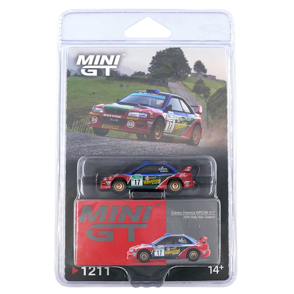 Mini GT Subaru Impreza WRC98 #17 2000 Rally New Zealand (1211) Blister