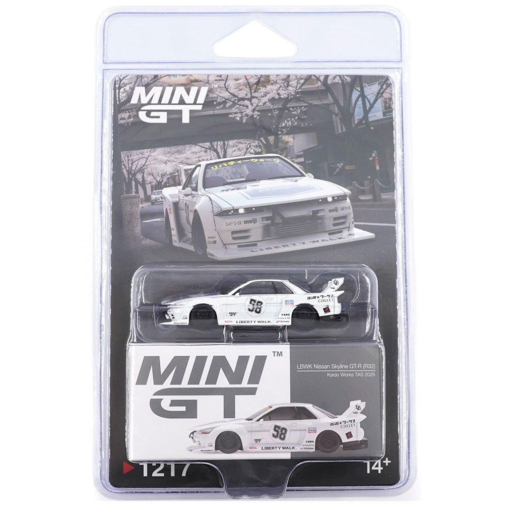 Mini GT LBWK Nissan Skyline GT-R R32 Kaido TAS 2025 (1217) (Blister)