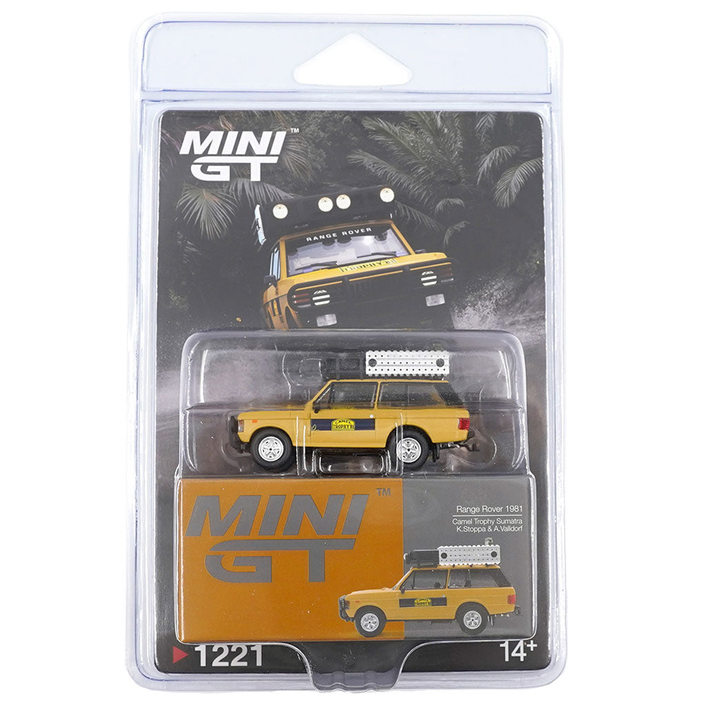 Mini GT Range Rover 1981 Camel Trophy Sumatra (1221) (Blister Pack)