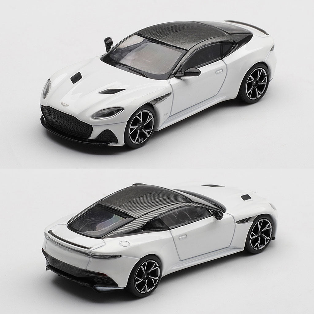 Mini GT Aston Martin DBS Stratus White RHD (1225) (1:64 Scale)