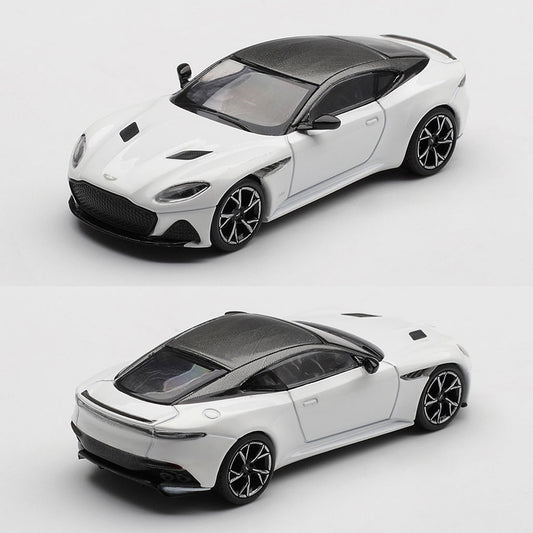 Mini GT Aston Martin DBS Stratus White RHD (1225) (1:64 Scale)