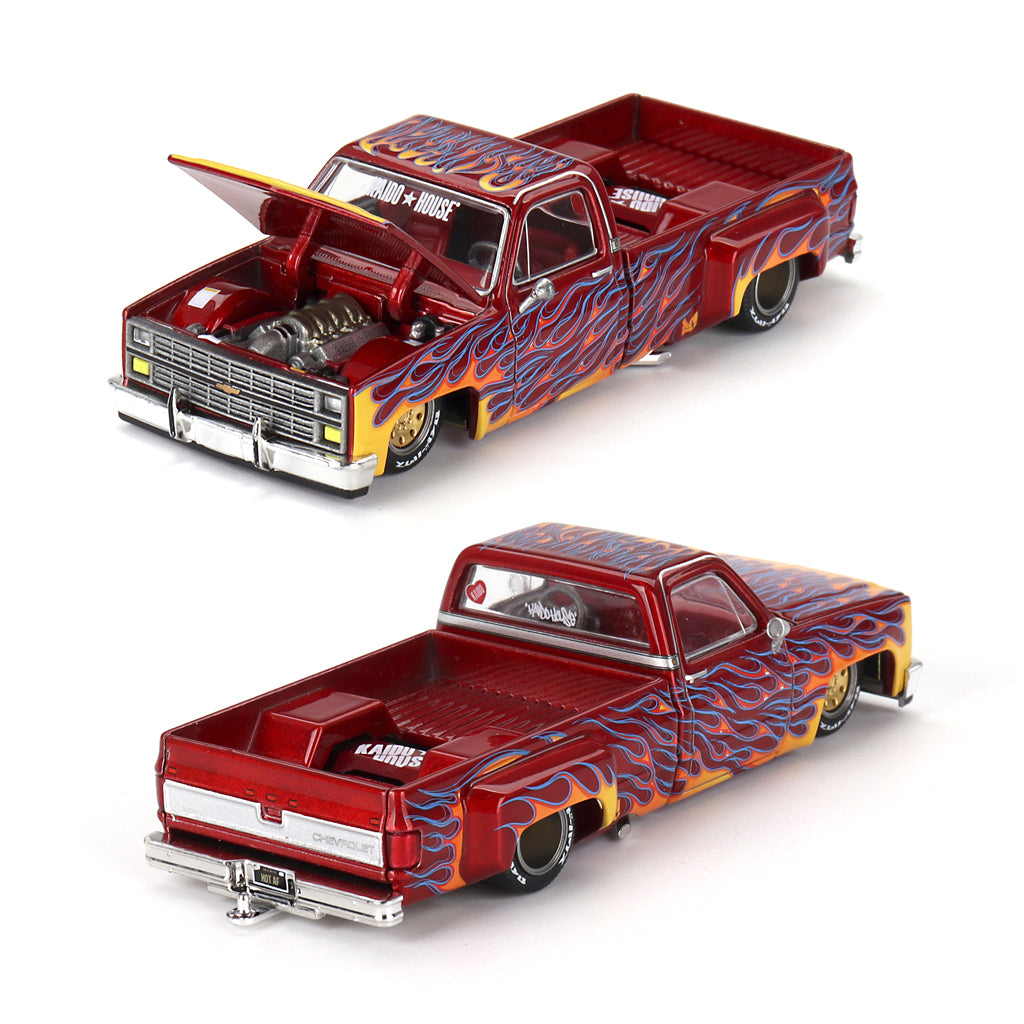 Mini Dully Mini GT Chevrolet Silverado Dually On Fire V1 Flames (127) (1:64) – AGR ...