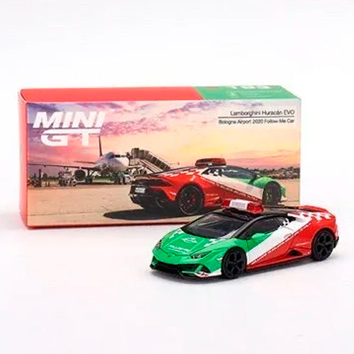 Mini GT Lamborghini Huracan Evo Bologna Airport Follow Me (193) (1:64)