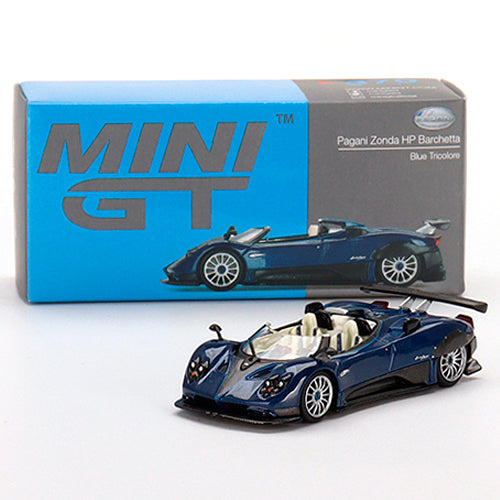 Mini GT Pagani Zonda HP Barchetta Blue Tricolore LHD (1/64) (370)