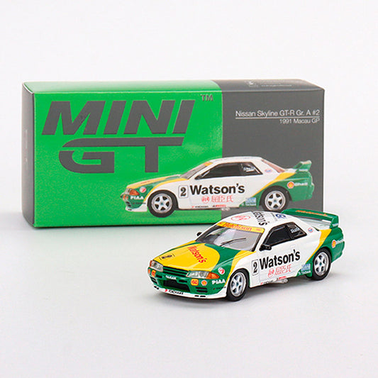 Mini GT Nissan Skyline GT-R R32 Group A #2 Macau GP 1991 (1/64) (377)