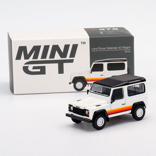 Mini GT Land Rover Defender 90 Wagon White (1/64) (378)