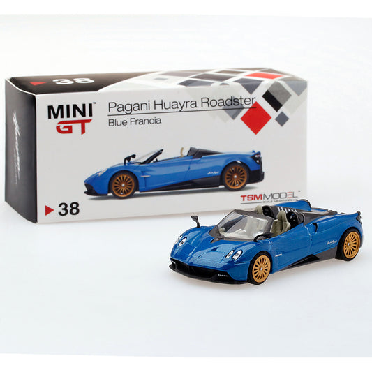 Mini GT Pagani Huayra Roadster Blue Francia LHD (1/64) (38)