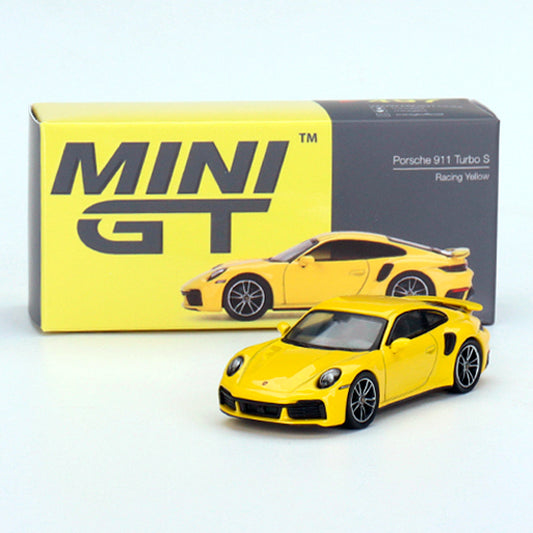 Mini GT Porsche 911 Turbo S Racing Yellow (1/64) (497)