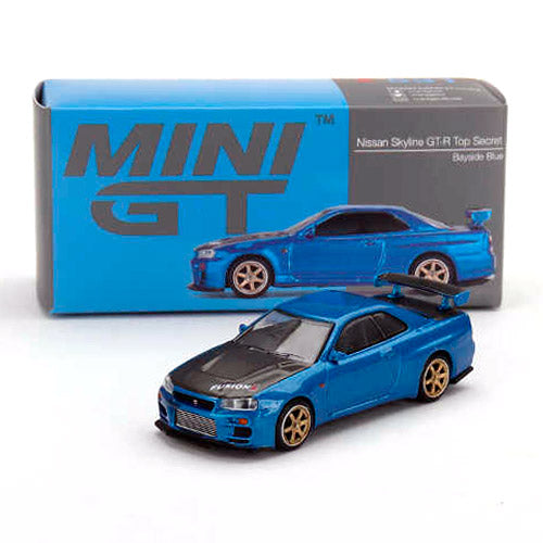 Mini GT Nissan Skyline GT-R R34 Top Secret Bayside Blue (1/64) (531)