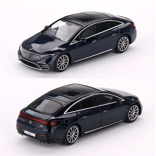 Mini GT Mercedes-Benz EQS 580 4Matic Blue RHD (559) (1:64)