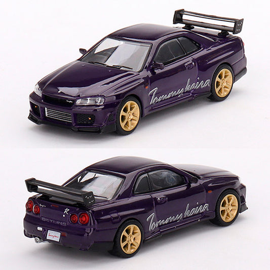 Mini GT Nissan Skyline GT-R R34 Tommykaira R-z Purple (616) (1:64)