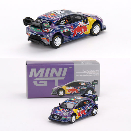 Mini GT Ford Puma Rally1 #42 Breen 2022 Rally Italia (627) (1:64)