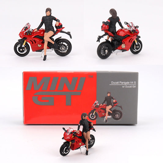 Mini GT Ducati Panigale V4 S With Ducati Girl (682) 1:64