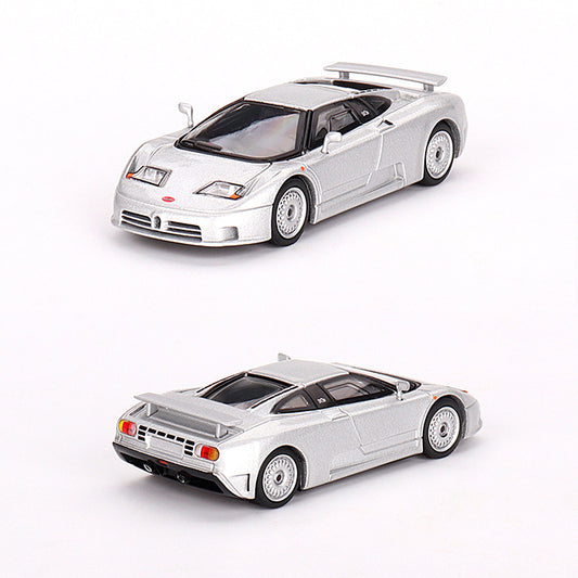 Mini GT Bugatti EB110 GT Grigio Chiaro Silver (704) (1:64)