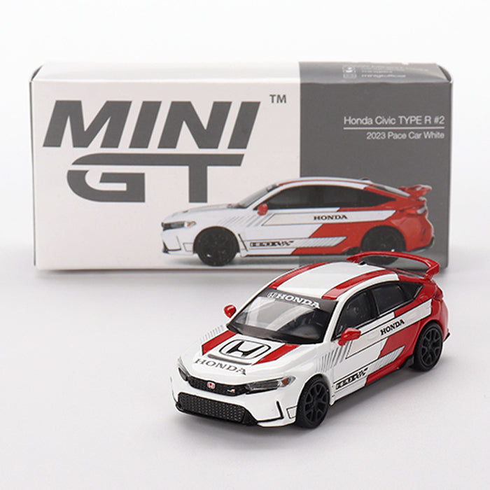 Mini GT Honda Civic Type R 2023 Pace Car White (721) (1:64)