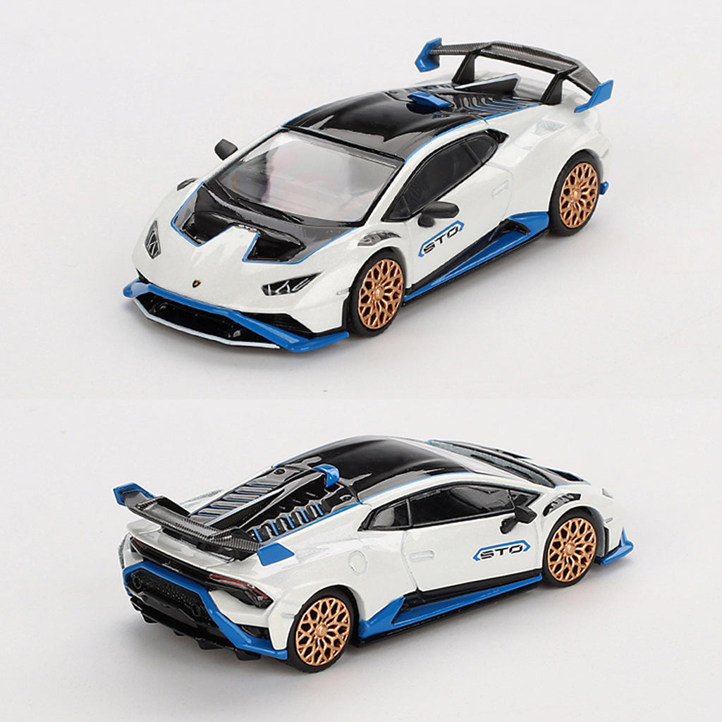 Mini GT Lamborghini Huracan STO Biano Asopo White (788) (1:64 Scale)