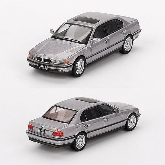 Mini GT BMW 750IL Aspen Silver Metallic (792) (1:64 Scale)