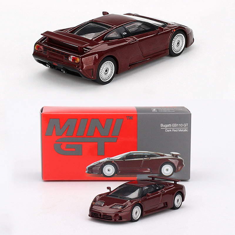 Mini GT Bugatti EB110 GT Dark Red Metallic (806) (1:64 Scale)