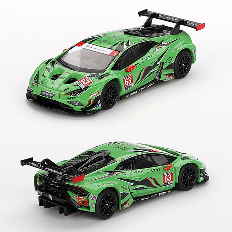 Mini GT Lamborghini Huracan GT3 Evo2 #63 Iron Lynx 2023 Daytona (813)