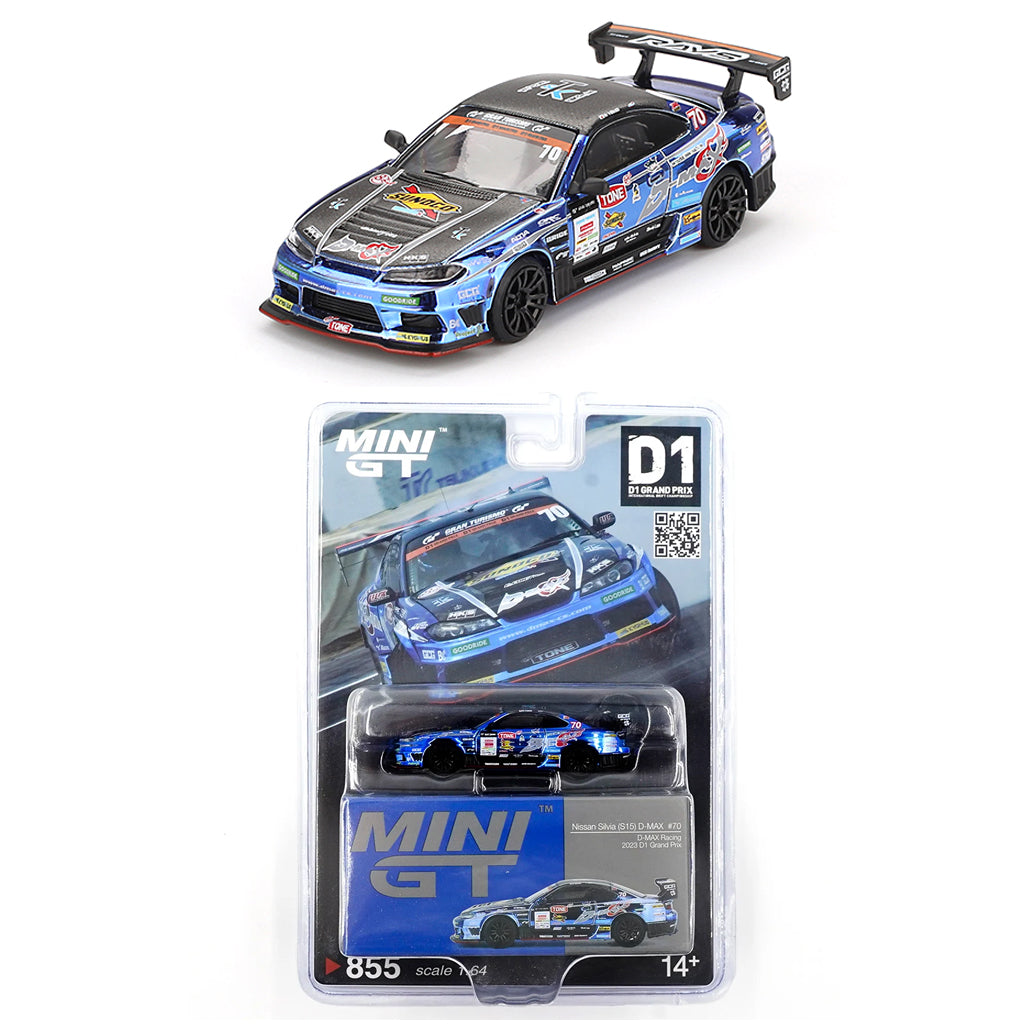 Mini GT Nissan Silvia S15 #70 D-Max Racing 2023 D1 Grand Prix (855)