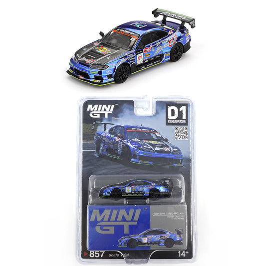 Mini GT Nissan Silvia S15 #46 D-Max Racing 2023 D1 Grand Prix (857)