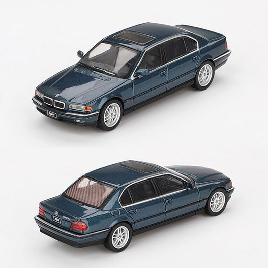 Mini GT BMW 750IL Sorrento Blue Metallic (894) (1:64 Scale)