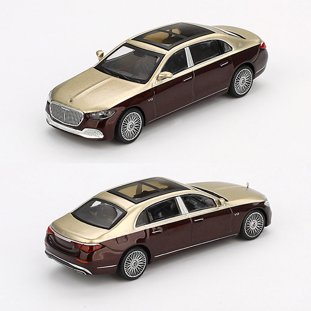 Mini GT Mercedes Maybach S680 Gold / Dark Red Metallic (962) (1:64)
