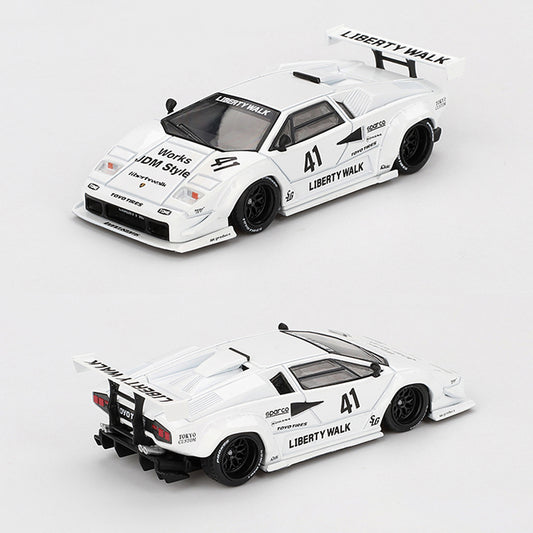 Mini GT Lamborghini Countach LB-Works White Tokyo Salon 2024 (966)