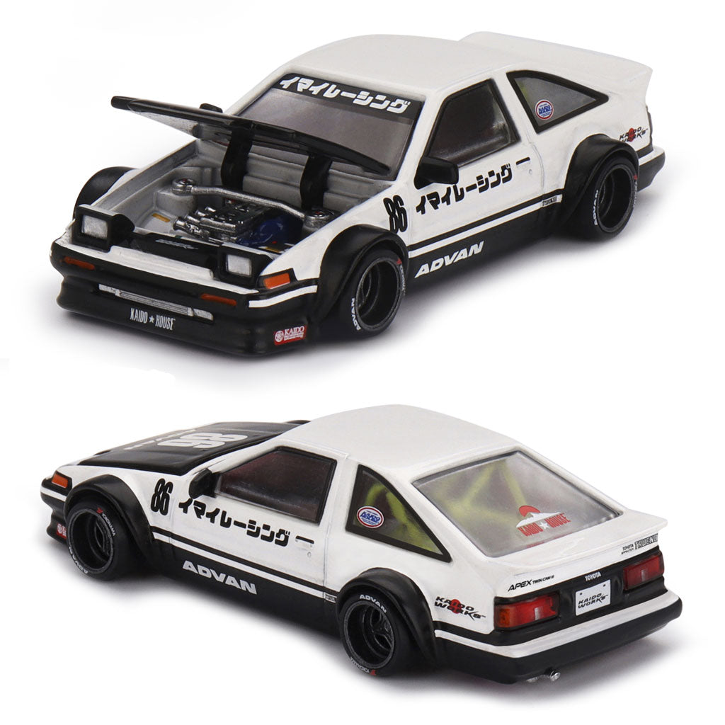 Mini GT Toyota Sprinter Trueno Kaido Street V1 White / Black (180)