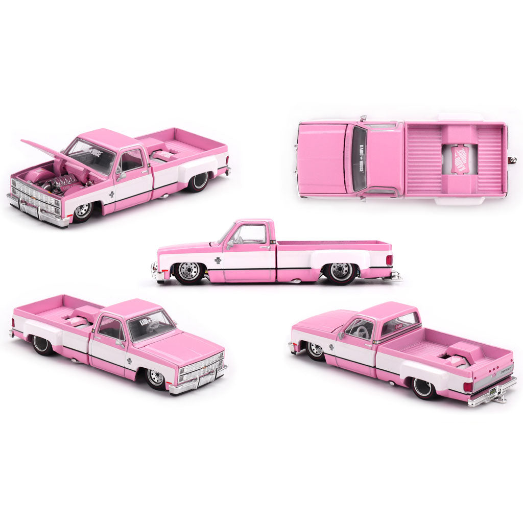 Mini GT Chevrolet Silverado Dually Vintage Spec V2 Pink (243) (1:64)
