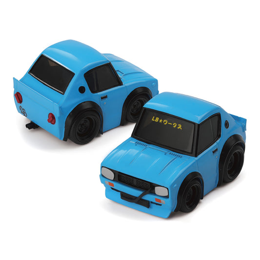 Mini GT Qube Carz - 001 - Nissan Skyline Kenmeri Liberty Walk Blue