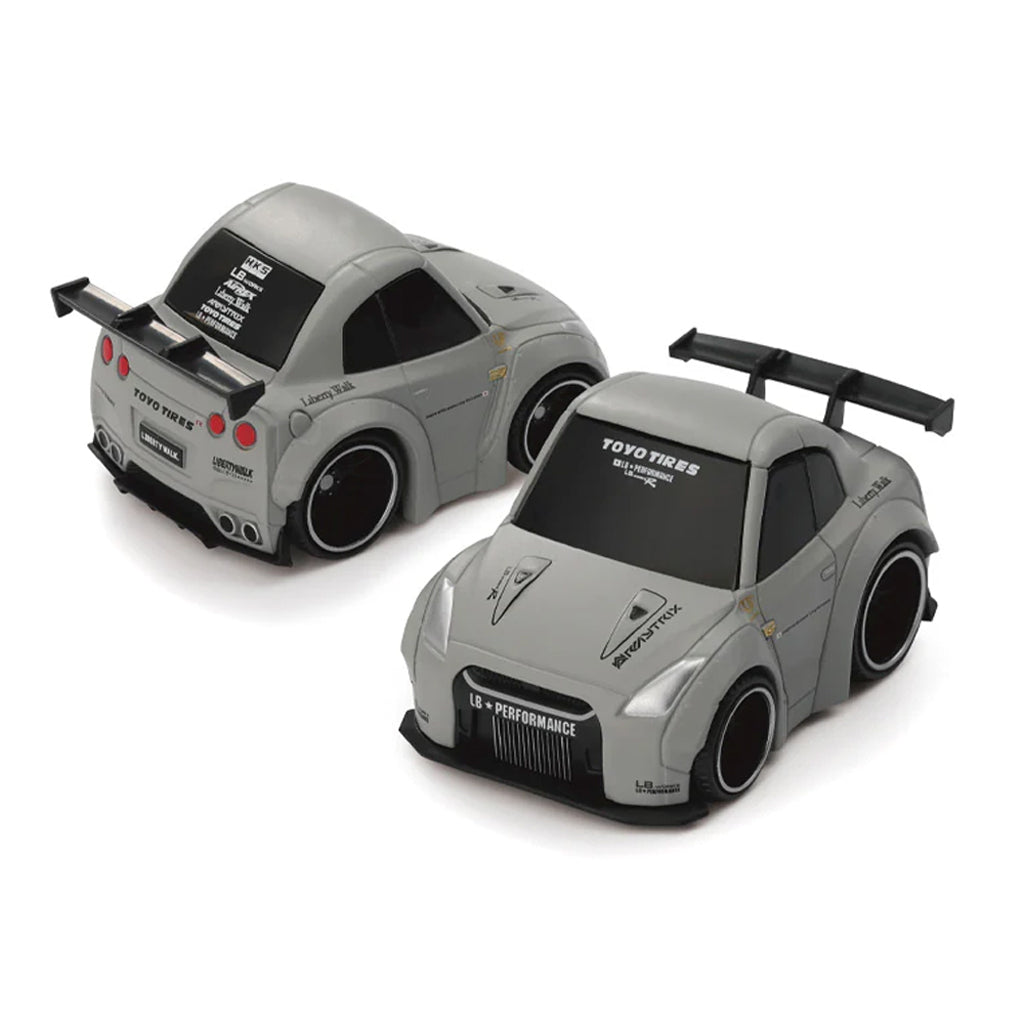 Mini GT Qube Carz - 002 - Nissan GT-R R35 LB-Works Type 1 Matt Grey
