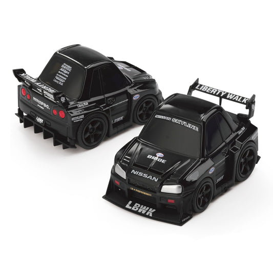 Mini GT Qube Carz - 004 - Nissan Skyline R34 Super Silhouette Black
