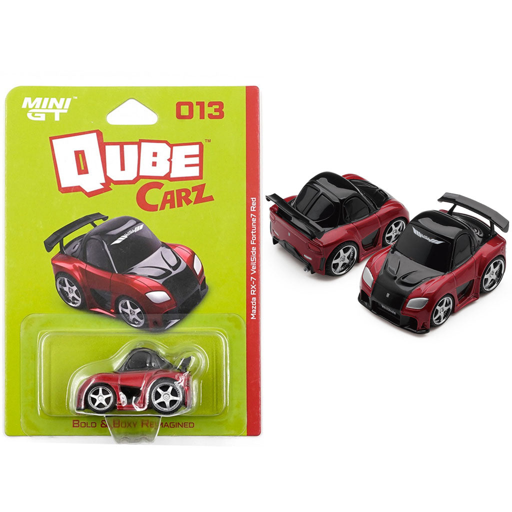 Mini GT Qube Carz - 013 - Mazda RX-7 VeilSide Fortune7 Red