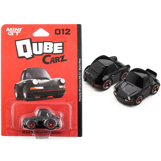 Mini GT Qube Carz - 012 - Porsche 911 Carrera RS 2.7 Black / Red