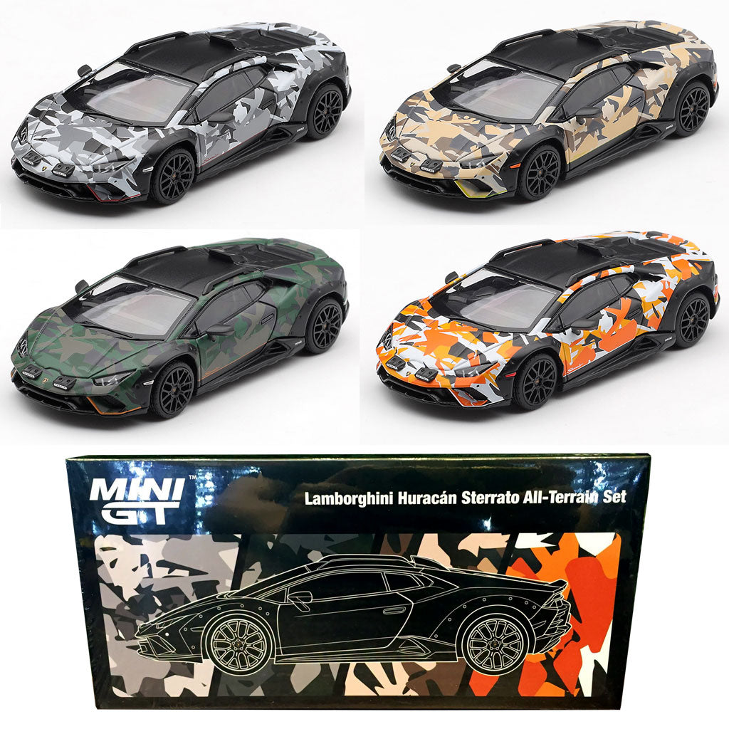 Mini GT Lamborghini Huracan Sterrato All Terrain 4 Car Set (S0026)
