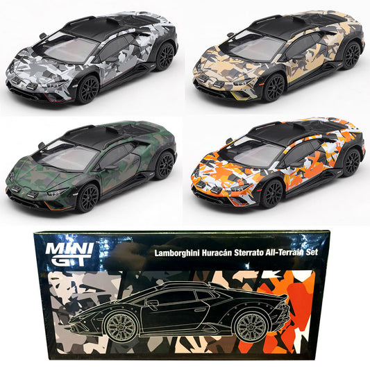 Mini GT Lamborghini Huracan Sterrato All Terrain 4 Car Set (S0026)