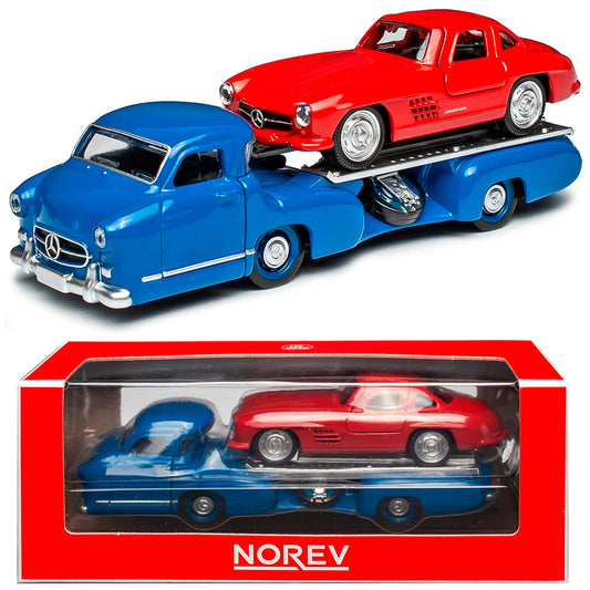 Norev Mercedes-Benz Renntransporter & 1955 300 SL (1/64)