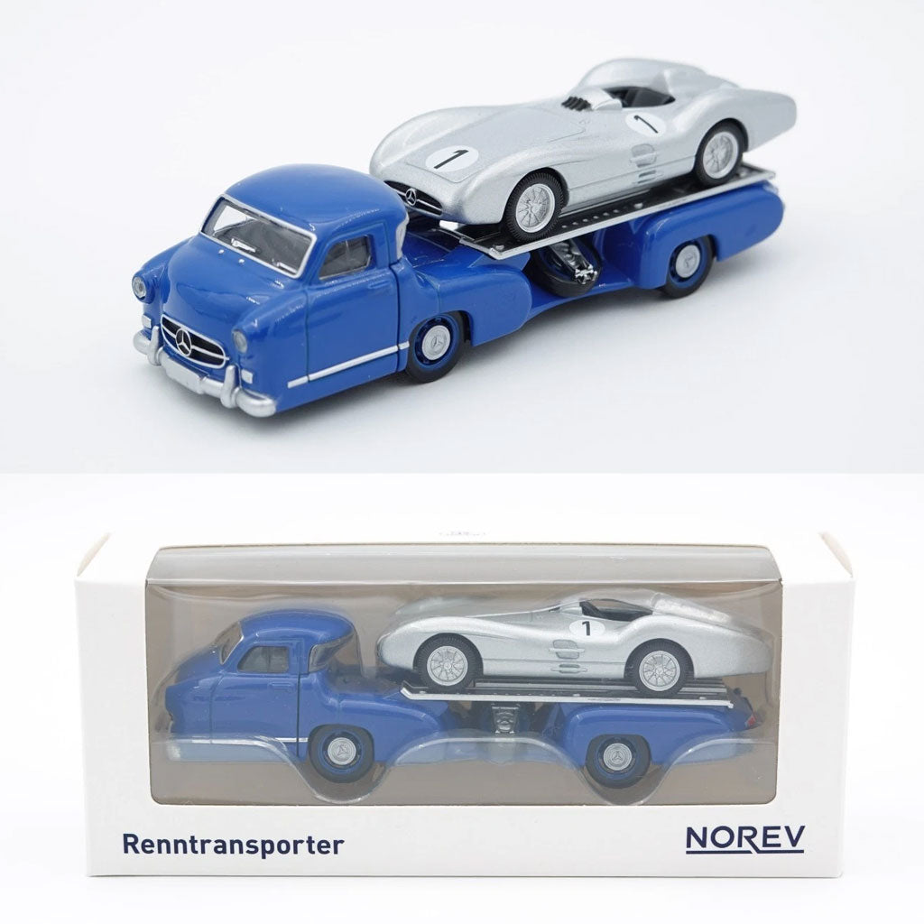 Norev Mercedes-Benz Renntransporter & Mercedes W196 (1:64 Scale)