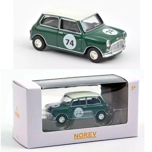 Norev 1964 Mini Cooper S #74 Green With White Roof (1:54)