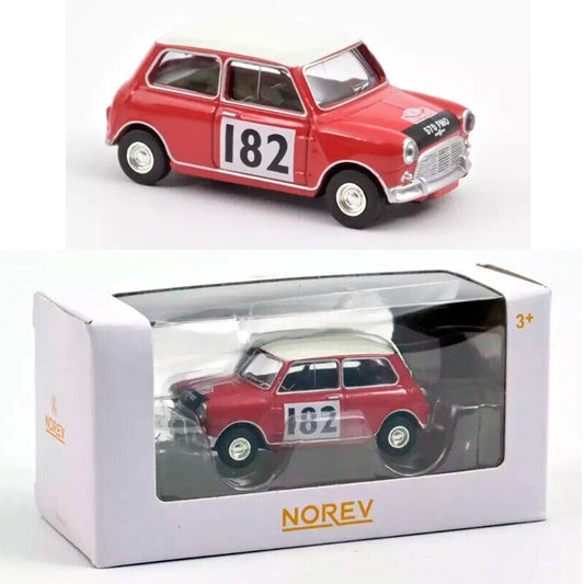 Norev 1964 Mini Cooper S #182 Red With White Roof (1:54)