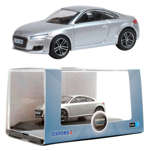 Oxford Diecast Audi TT Coupe Floret Silver 2016 (1/76)