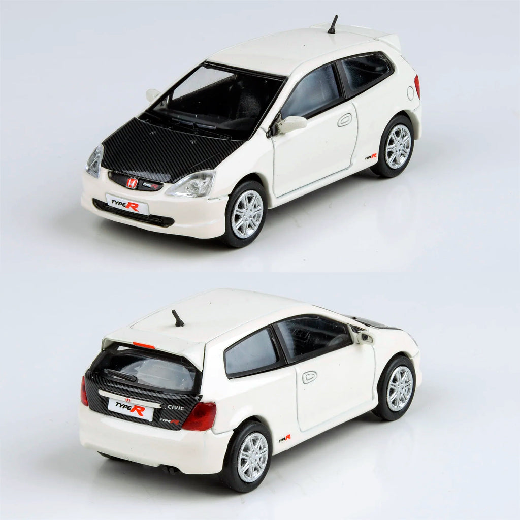 64 Para 2001 Honda Civic Type R EP3 White / Carbon (1:64)