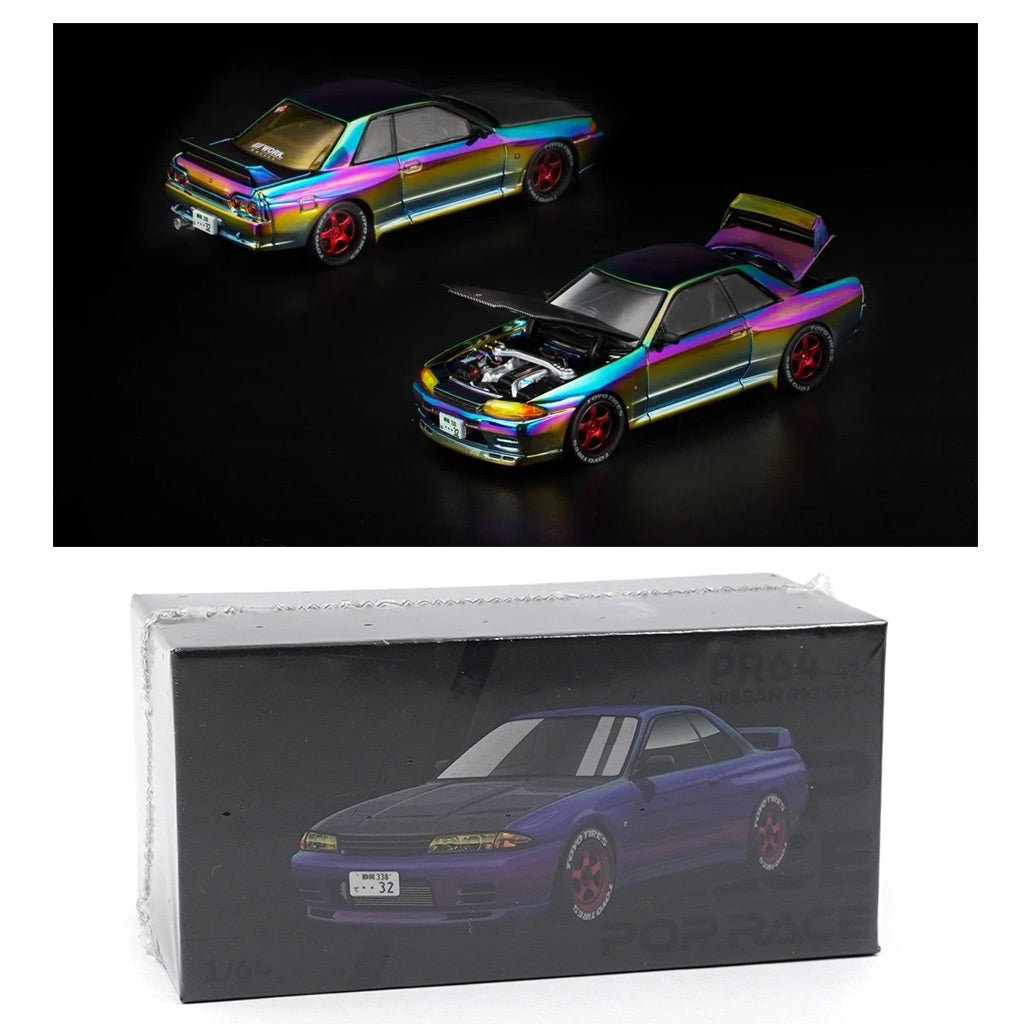 Pop Race Nissan Skyline GT-R R32 Magic Chrome Vancouver (424) (1:64)