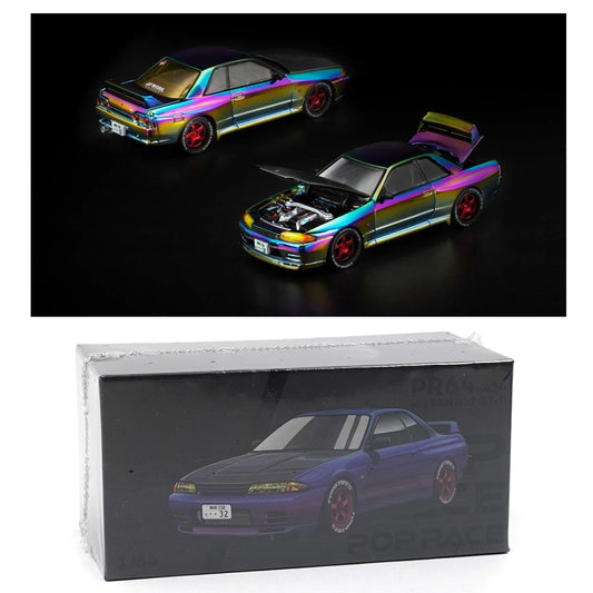 Pop Race Nissan Skyline GT-R R32 Magic Chrome Vancouver (424) (1:64)